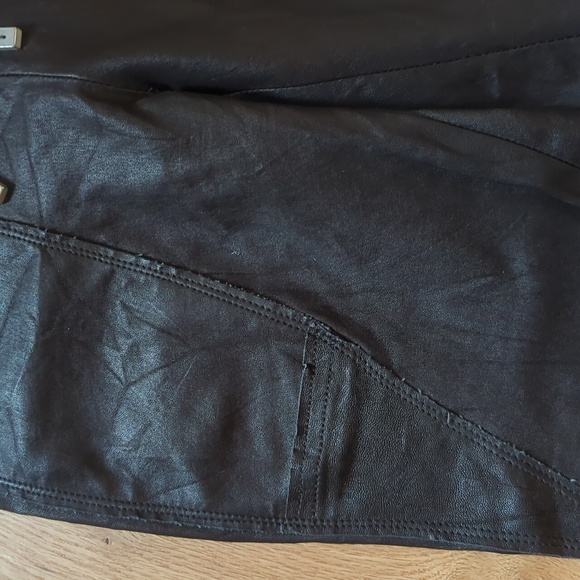 Marc Cain. Slim Fit Drawstring Pants. Faux Leather. Size N3. - Picture 9 of 14